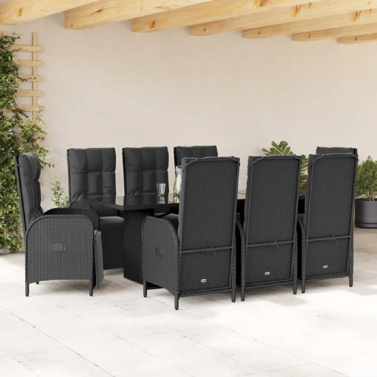 VIDAXL Ensemble 9 pcs résine tressée - vue 5