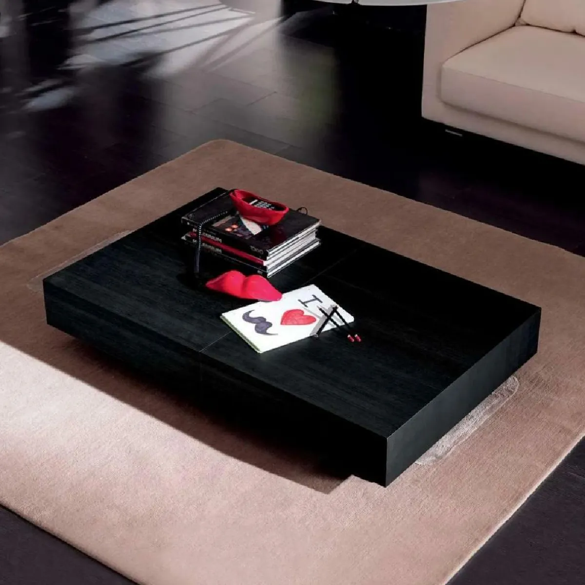 Comparer les prix de Inside 75 Table basse convertible - Chêne/Carbone