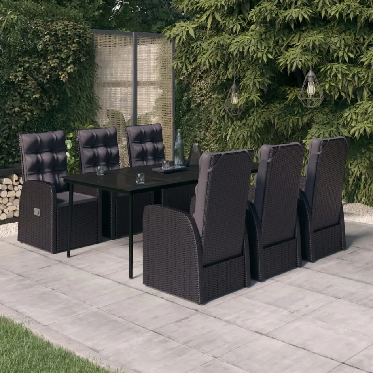 vidaXL Ensemble à dîner jardin 7 pcs - vue 3