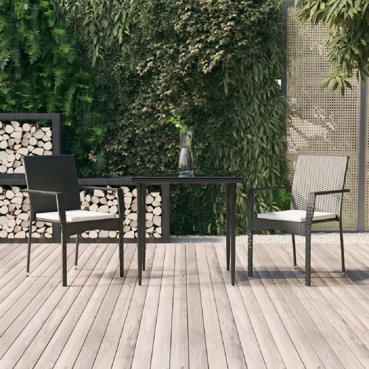 vidaXL Ensemble à manger de jardin avec coussins 3 pcs - vue 9