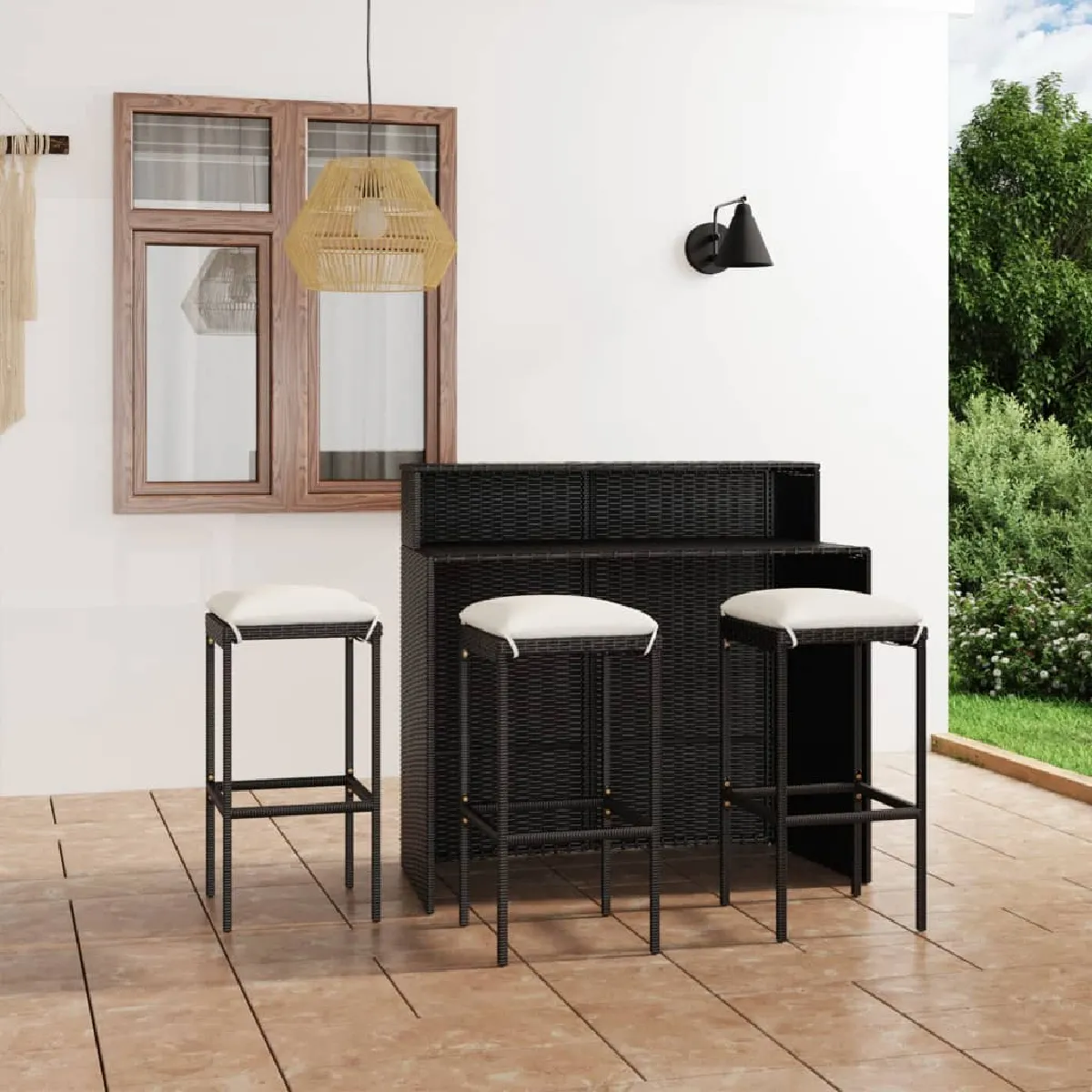 vidaXL Ensemble de bar de jardin 4 pcs