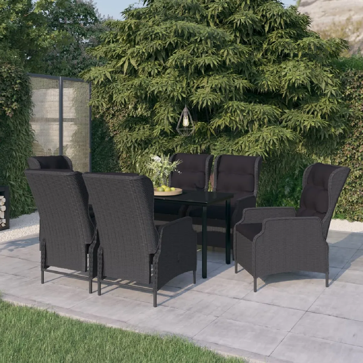 Salle à manger de jardin 7 pcs VidaXL - vue 2