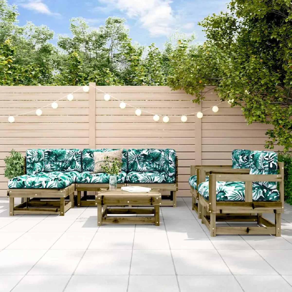 vidaXL Salon de jardin 7 pièces - vue 8