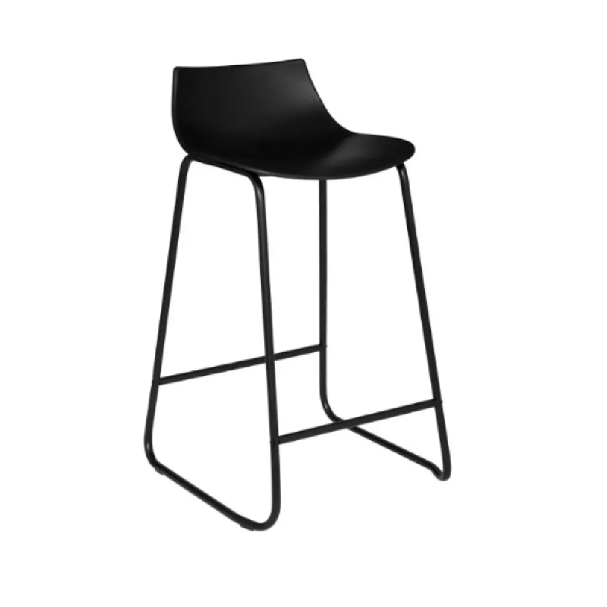 Pegane Lot de 4 tabourets de bar - Noir Pegane Lot de 4 tabourets de bar - Noir