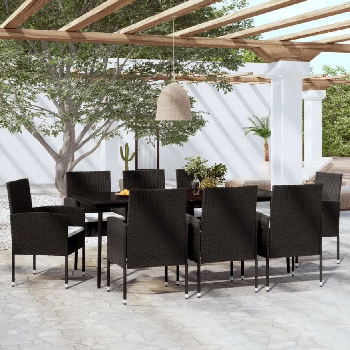 vidaXL Ensemble de jardin 9 pcs - vue 5