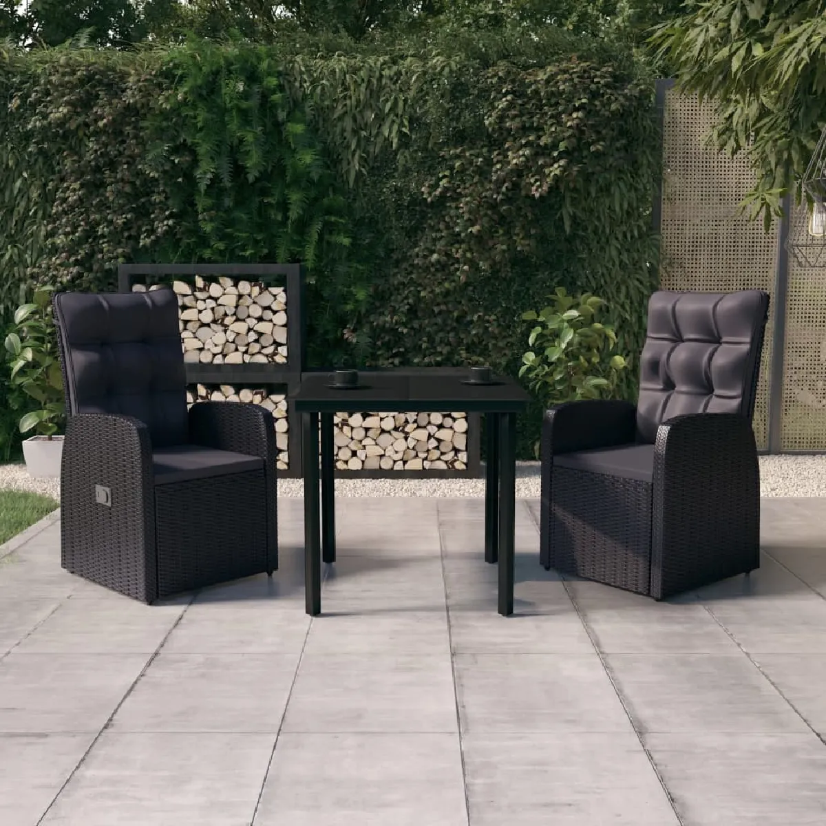 vidaXL Ensemble à manger de jardin avec coussins 3 pcs - vue 10