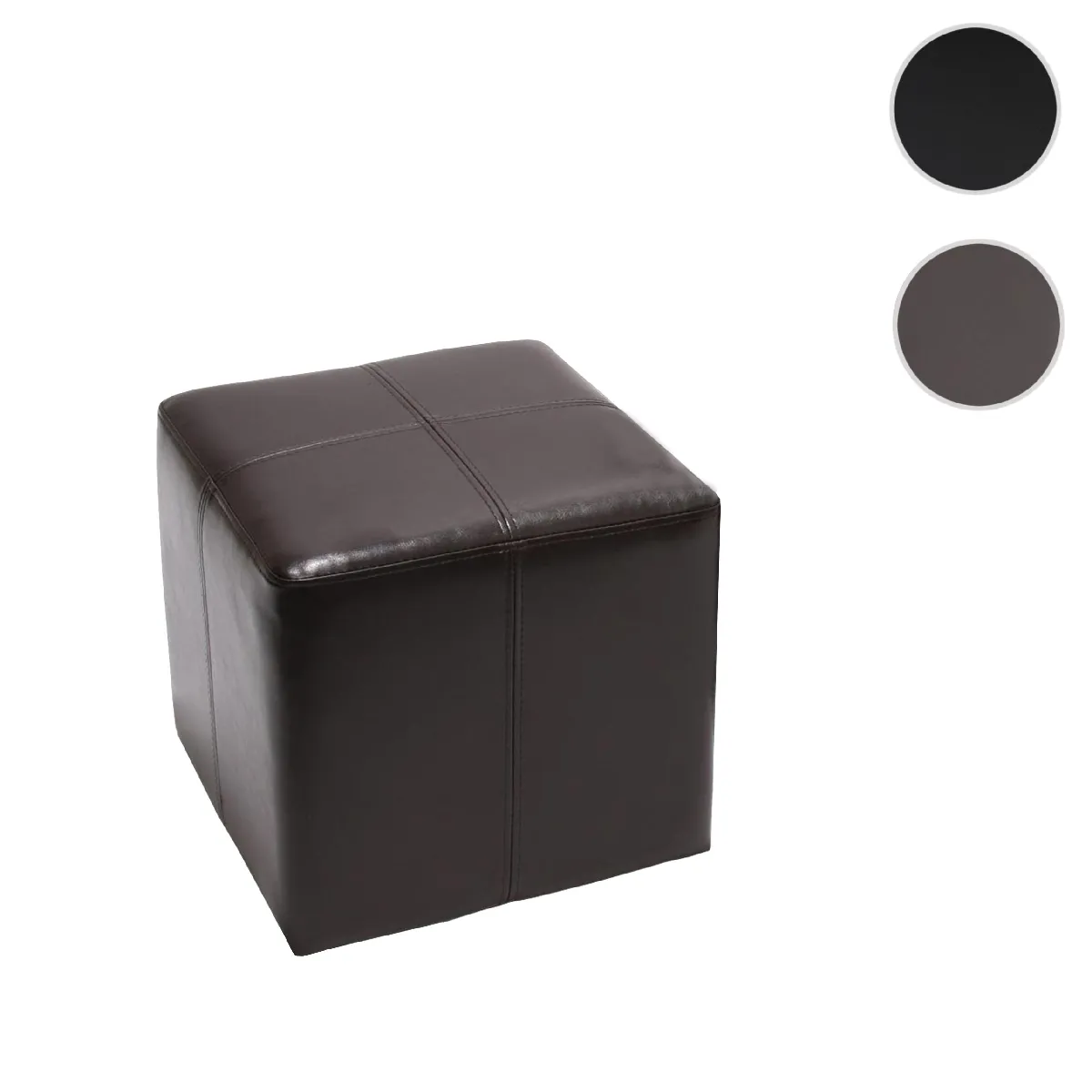 Mendler Marron Pouf Carré