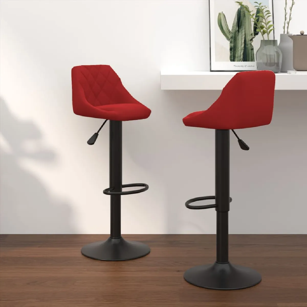vidaXL Tabouret de bar Velours - vue 6