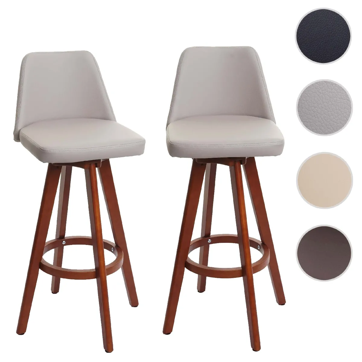 Mendler Tabouret De Bar Pivotant - Taupe