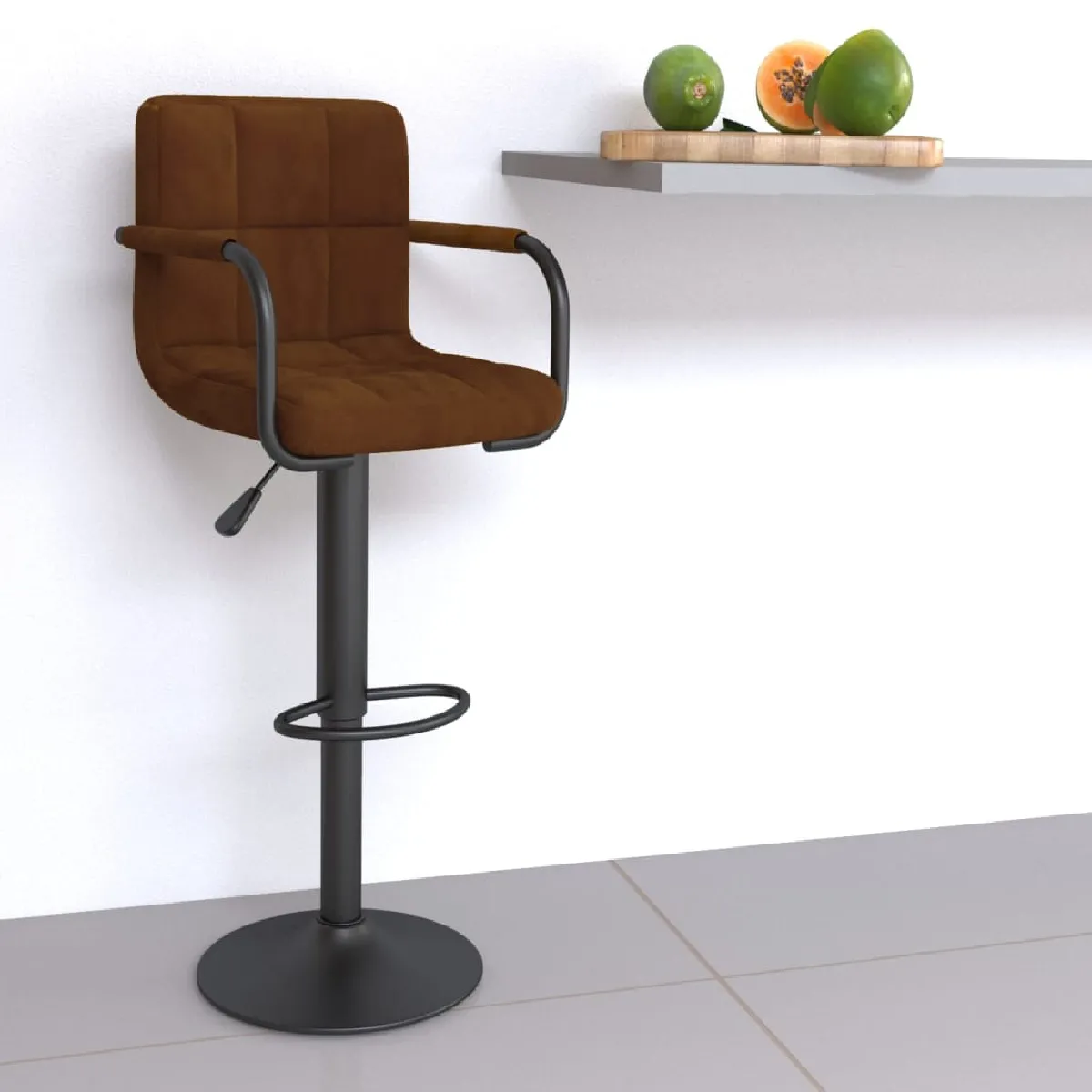 vidaXL Tabouret de bar Velours - vue 4