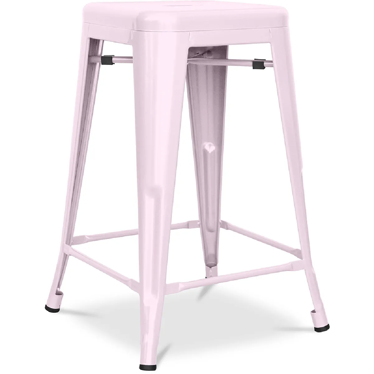Tabouret de bar - Design industriel - Acier mat - 60cm - Nouvelle édition - Stylix Rose pâle Tabouret de bar - Design industriel - Acier mat - 60cm - Nouvelle édition - Stylix Rose pâle