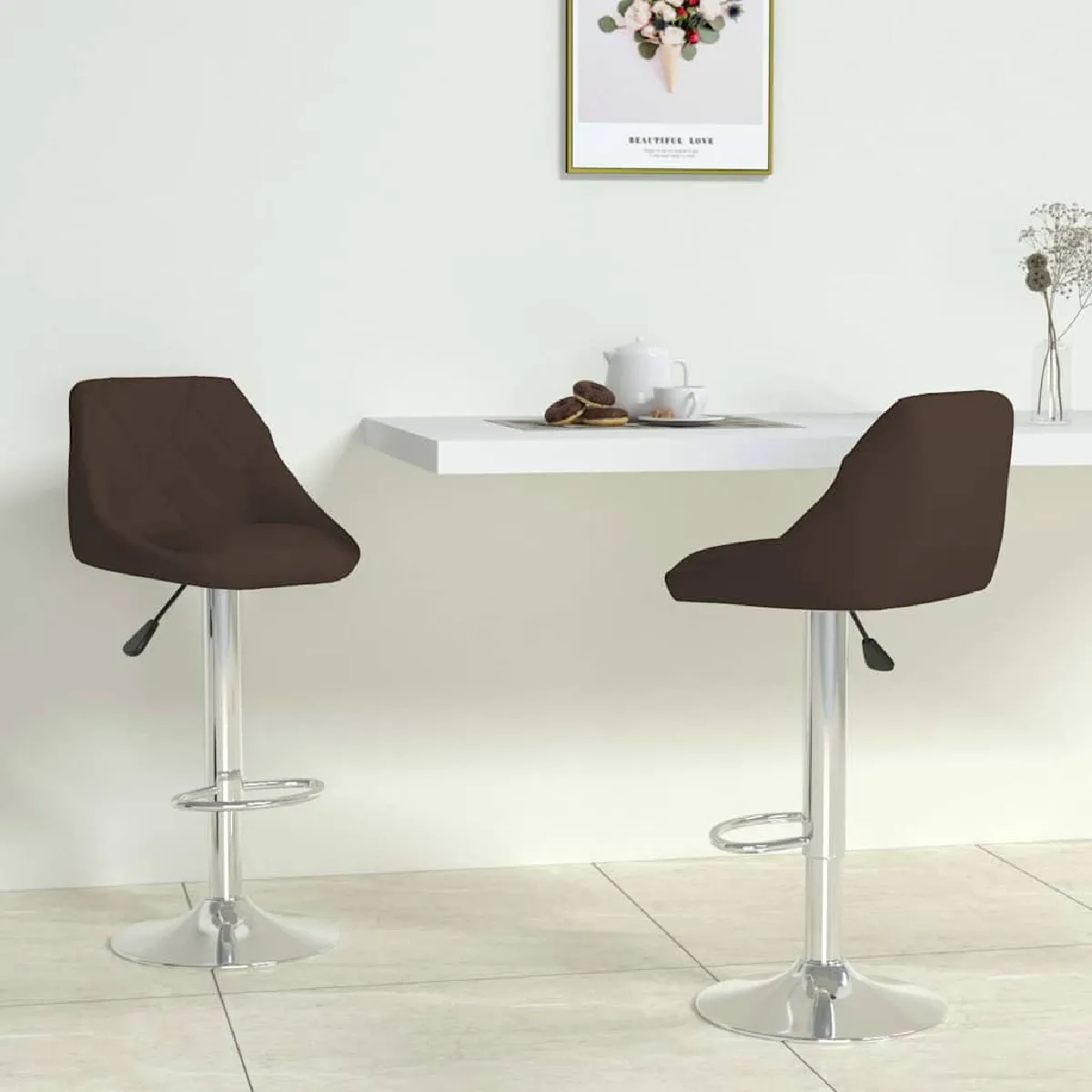 Vidaxl Marron Tabourets De Bar