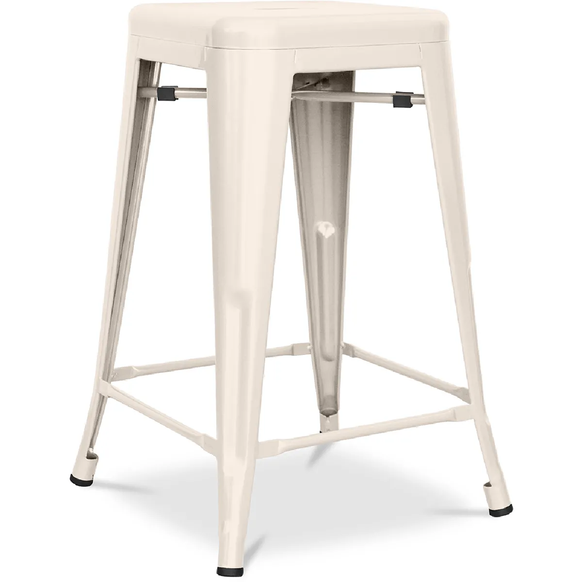 Tabouret de bar - Design industriel - Acier mat - 60cm - Nouvelle édition - Stylix Crème Tabouret de bar - Design industriel - Acier mat - 60cm - Nouvelle édition - Stylix Crème