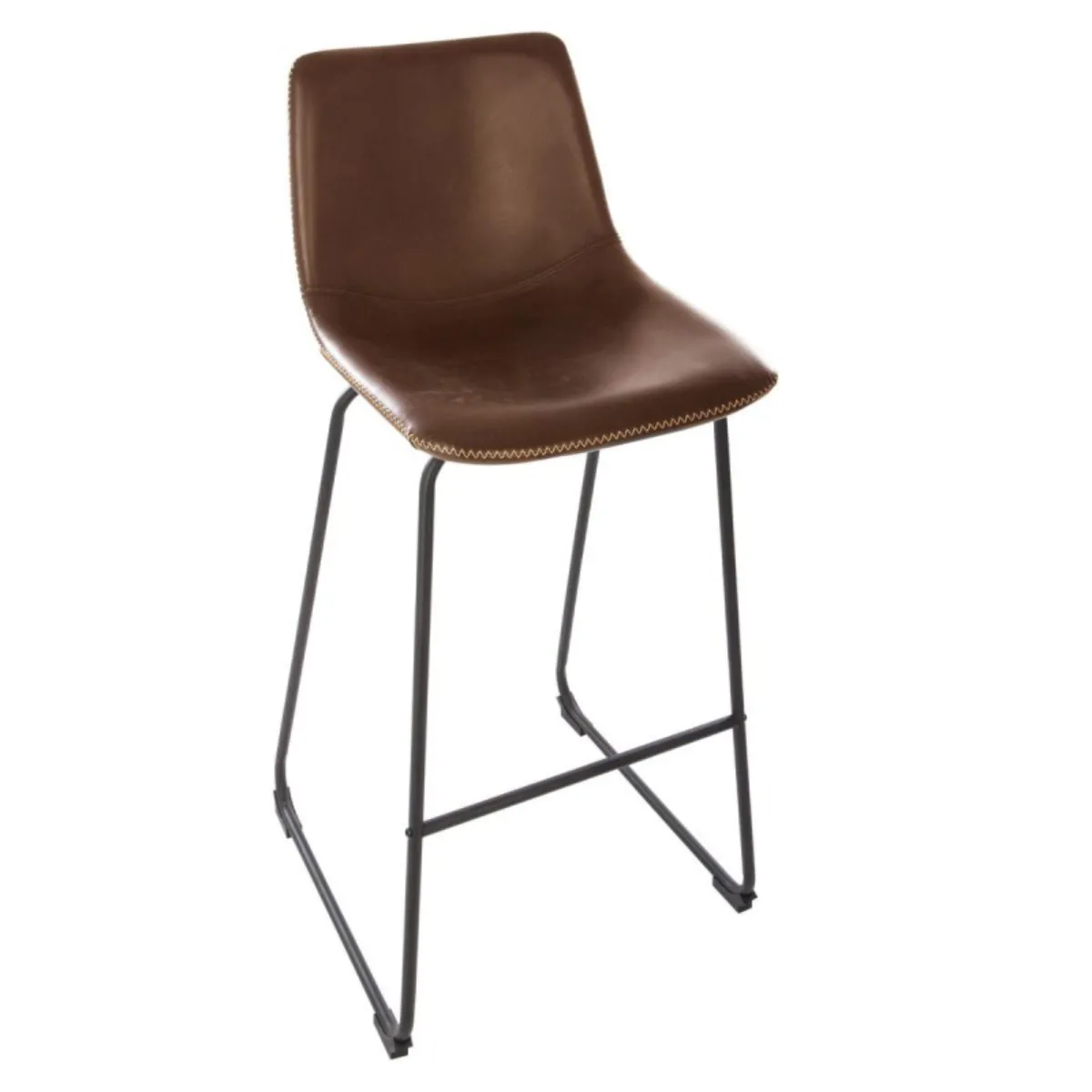 Pegane Tabourets design métal - Marron Pegane Tabourets design métal - Marron