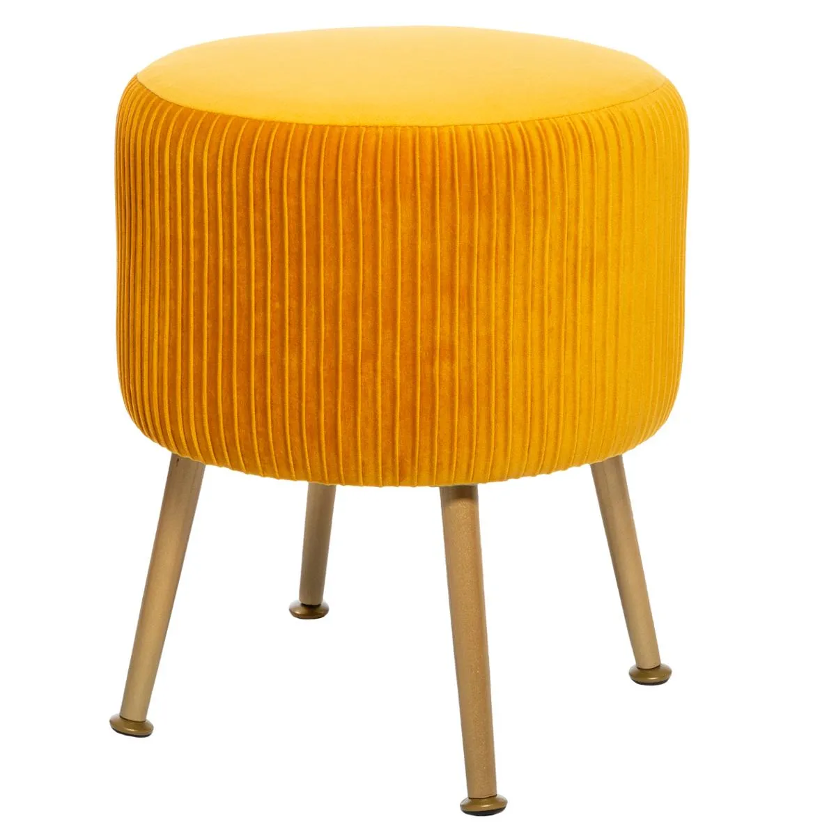Atmosphera 3S. X Home Tabouret Vel Pli Ocre Solaro