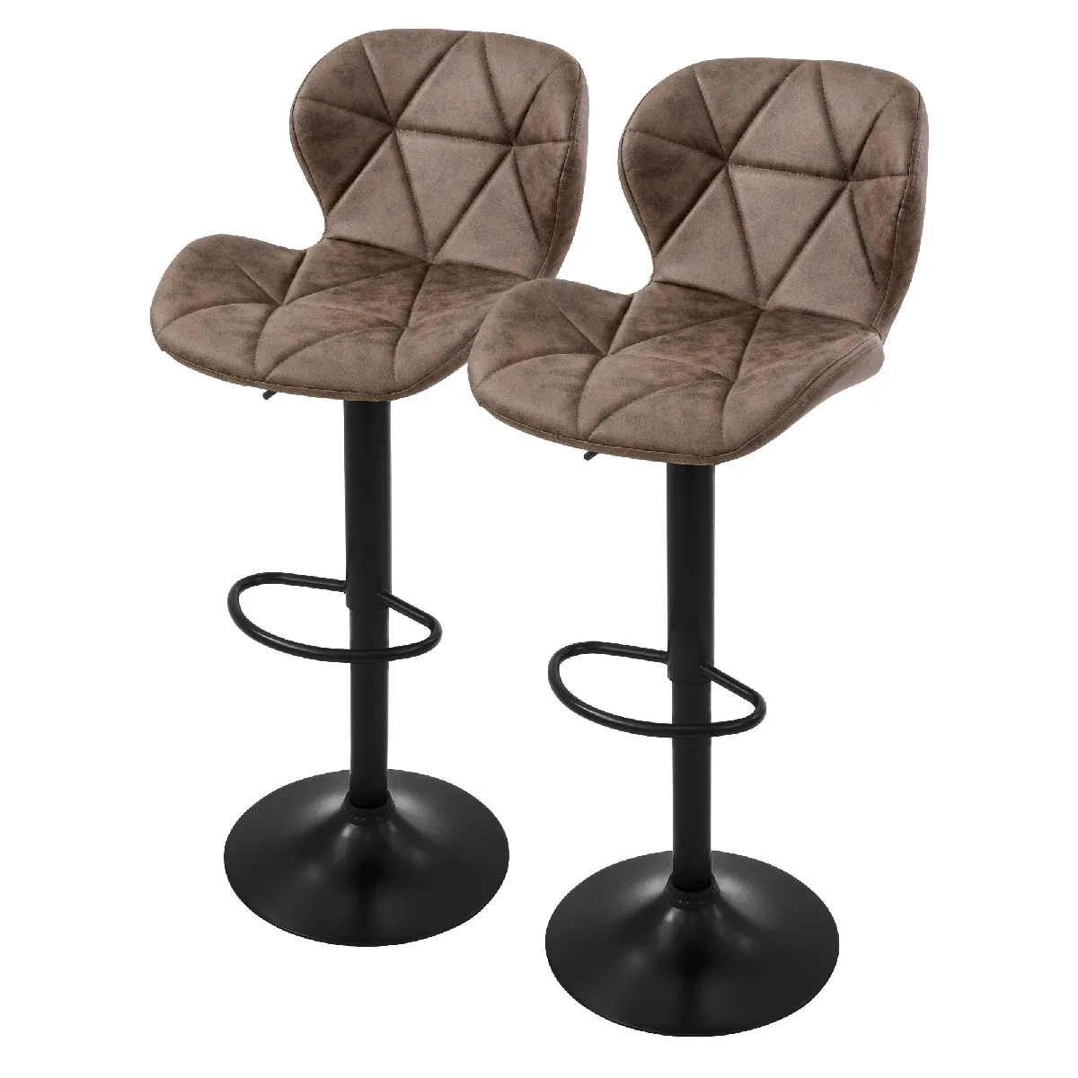 Ml-Design Marron Lot De 2 Tabourets De Bar