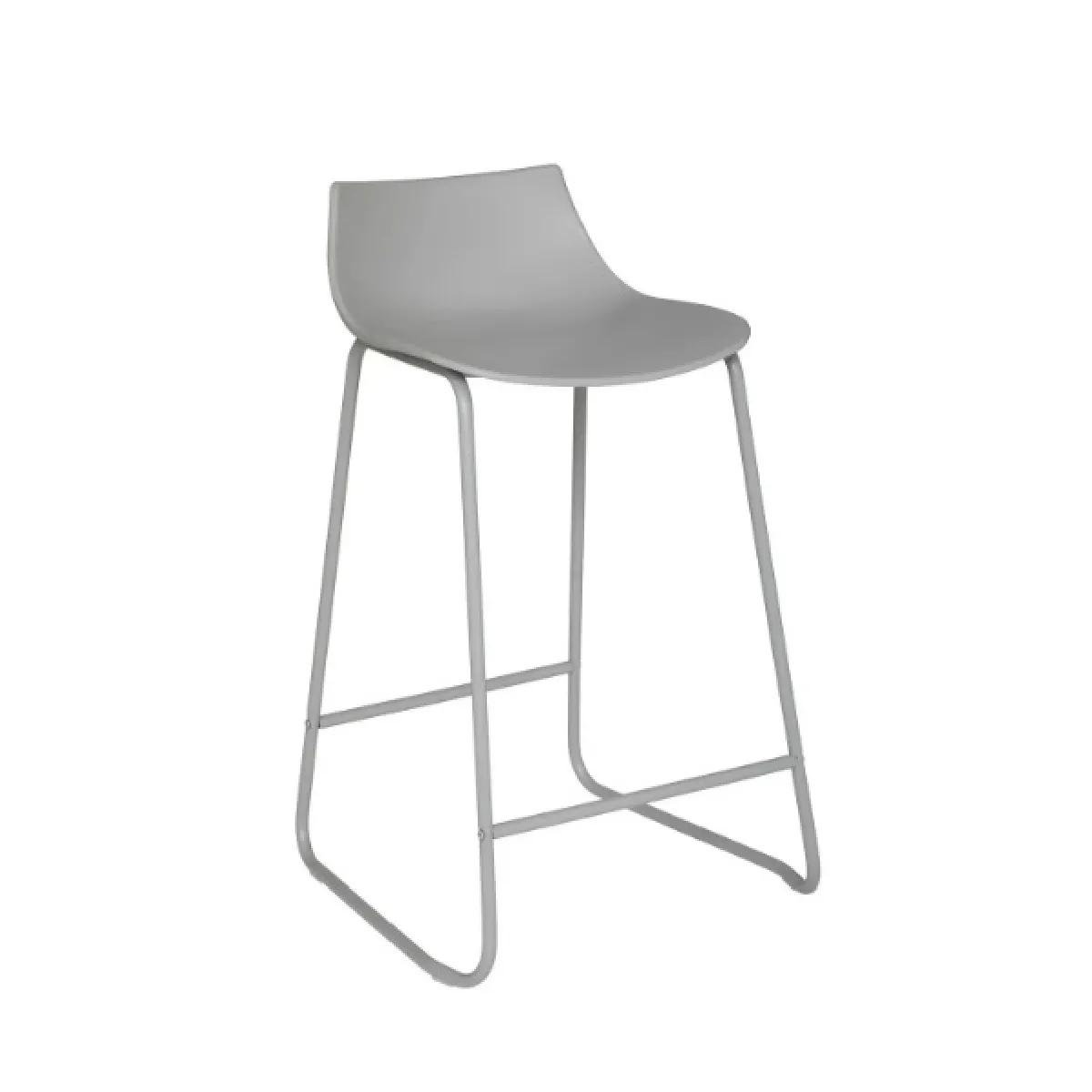 Pegane Lot de 4 tabourets de bar - Gris Pegane Lot de 4 tabourets de bar - Gris