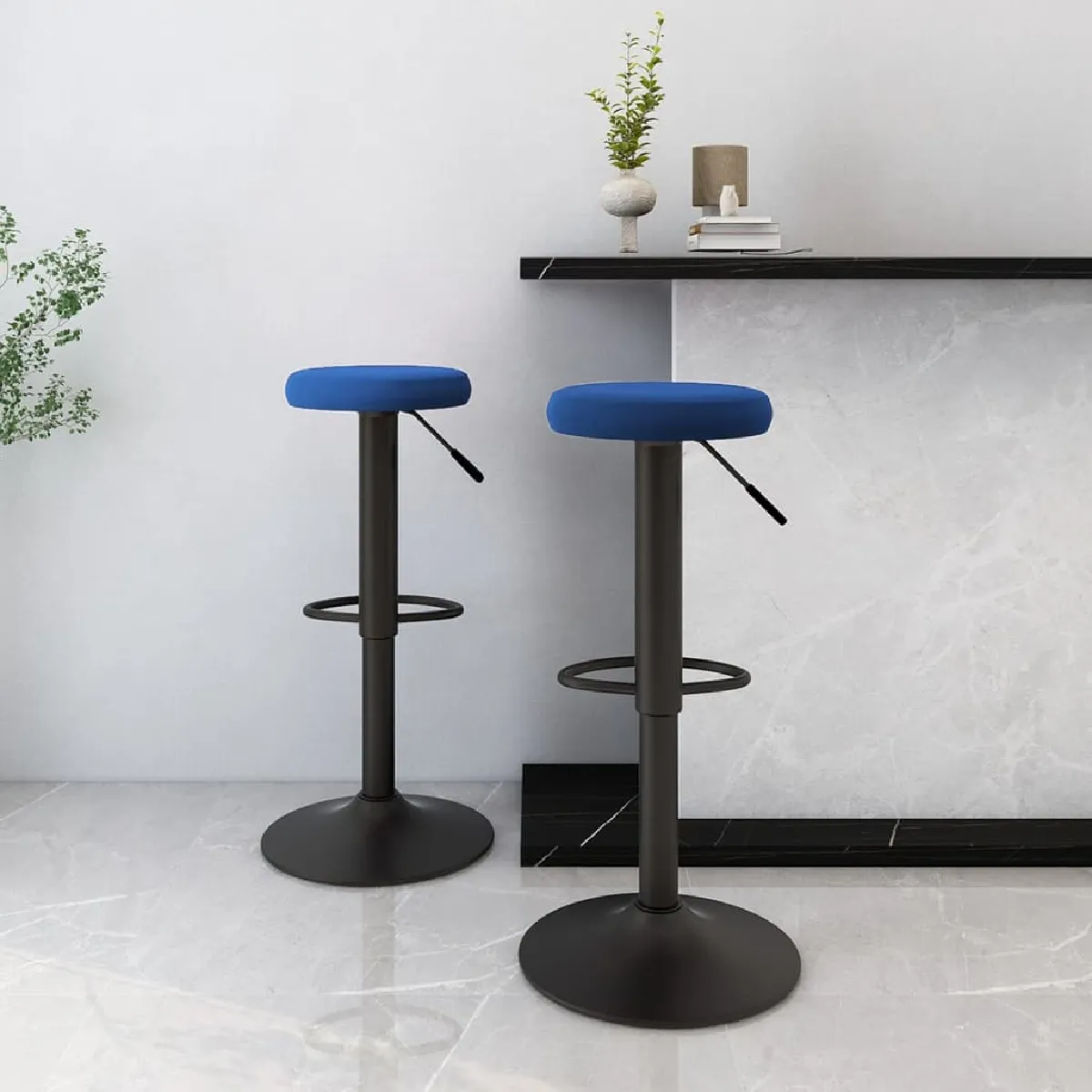 VIDAXL Tabourets de bar - Bleu