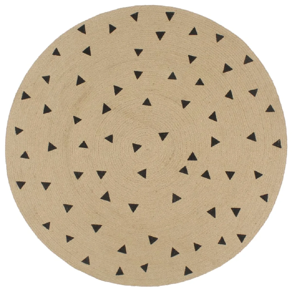 Decoshop26 Dec023485 - Ø120 cm - Naturel et noir