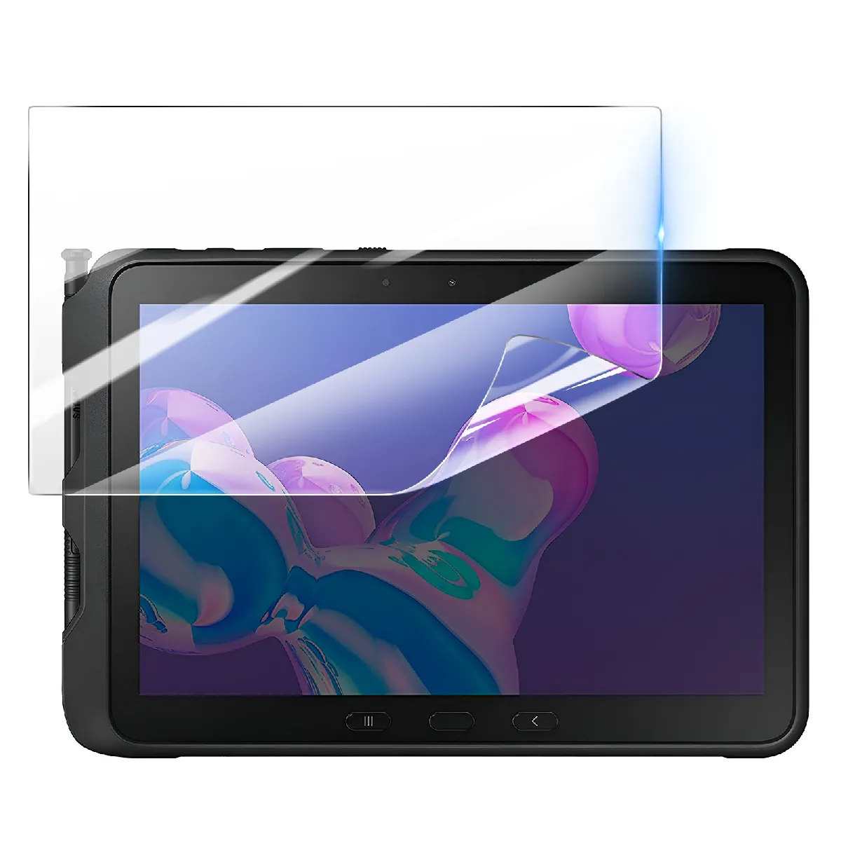 Non Communiqué Transparent Protection Écran Pour Samsung Galaxy Tab Active Pro 10.1 En Hydrogel Antichoc 3Mk - Image 4