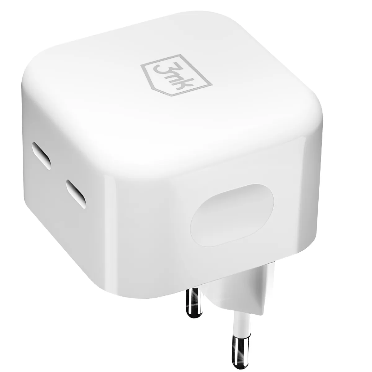3Mk Blanc Chargeur Usb-C Gan 35W - Chargeur Rapide Double Usb-C Hypercharger - Image 2