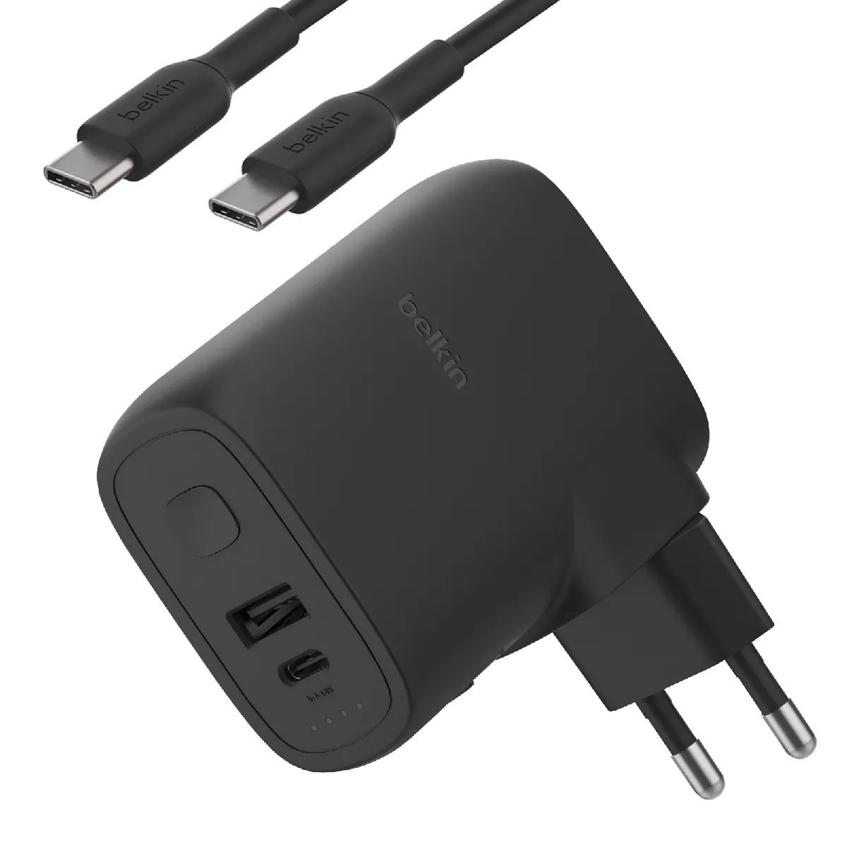 Belkin chargeur secteur USB C et USB A avec Batterie externe 5K intégré - vue 3