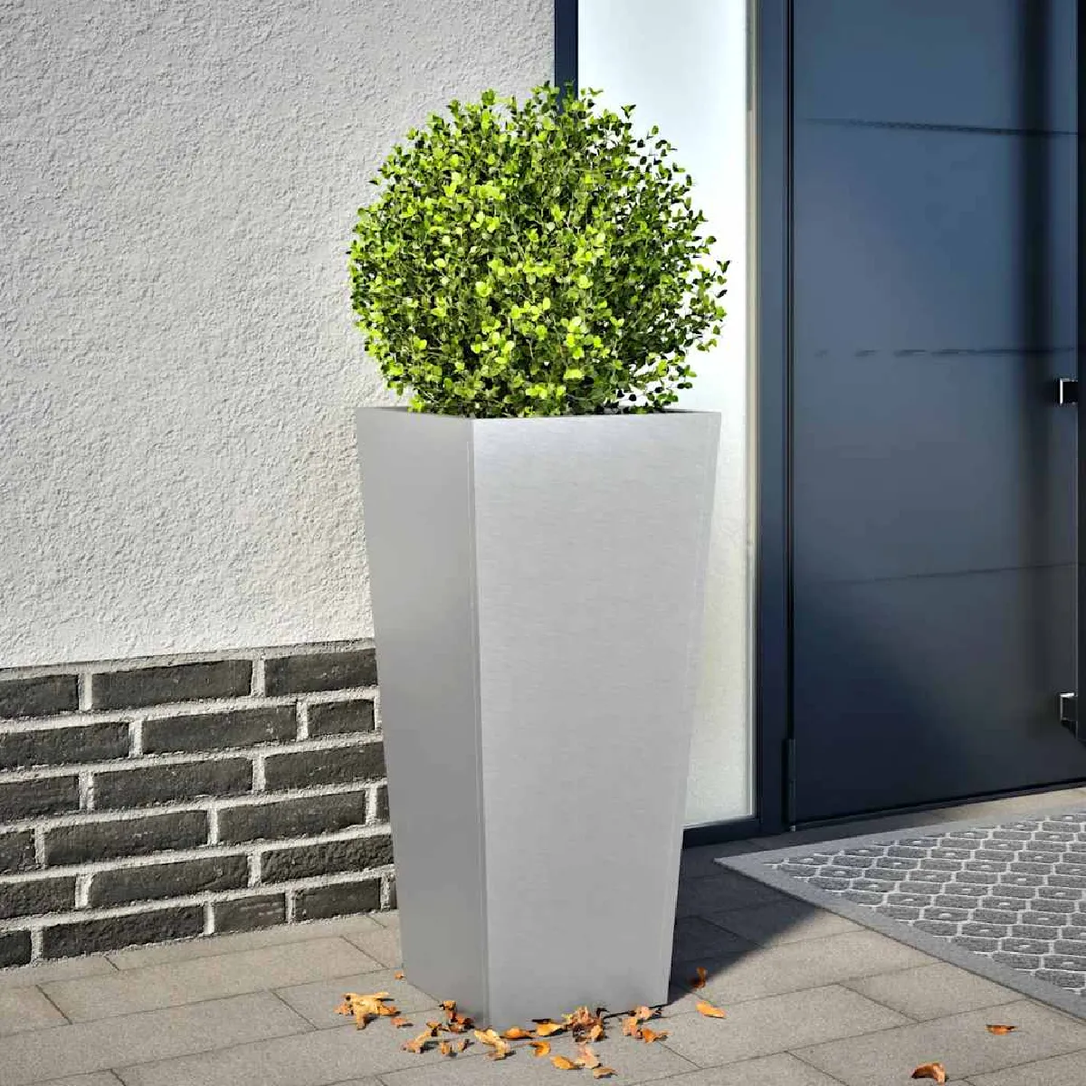 Non Communiqué Jardinière 35X35x75 Cm Acier Galvanisé - Image 3
