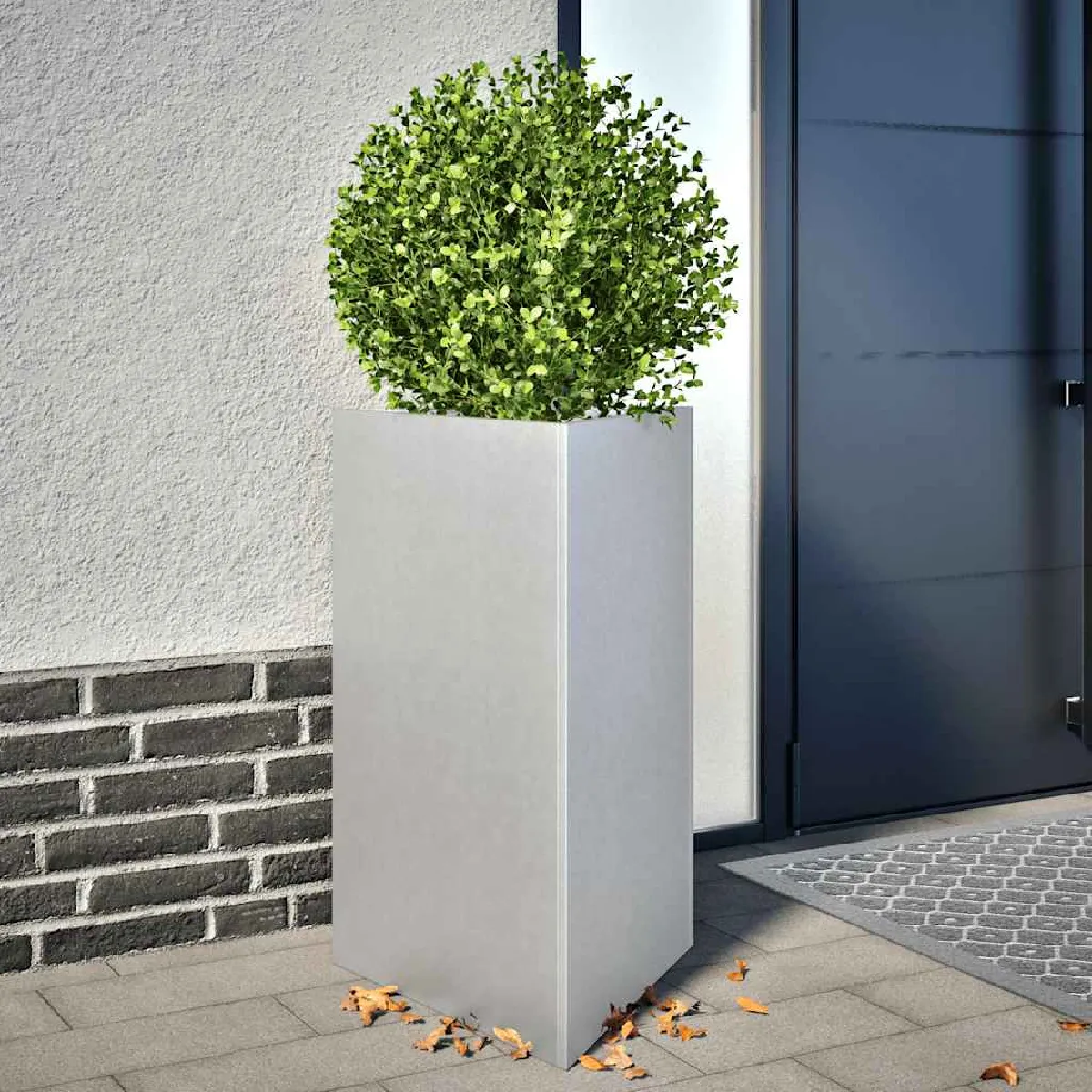 Non Communiqué Jardinière Triangulaire 50X43x75 Cm Acier Galvanisé - Image 3