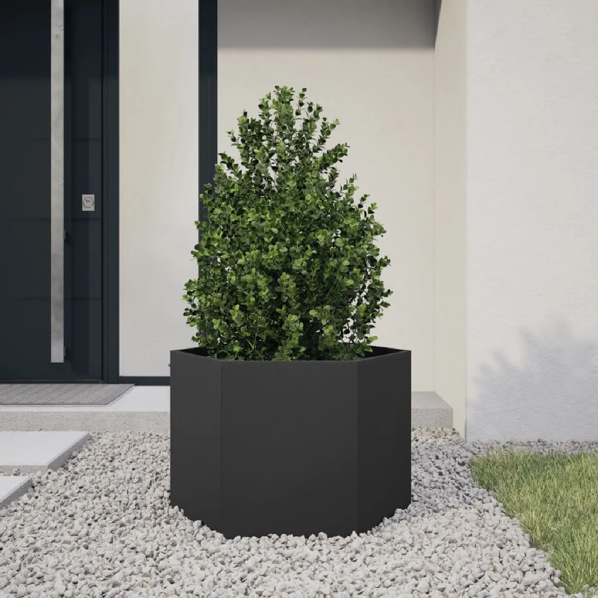 vidaXL Jardinière hexagone 69x60x45 cm acier