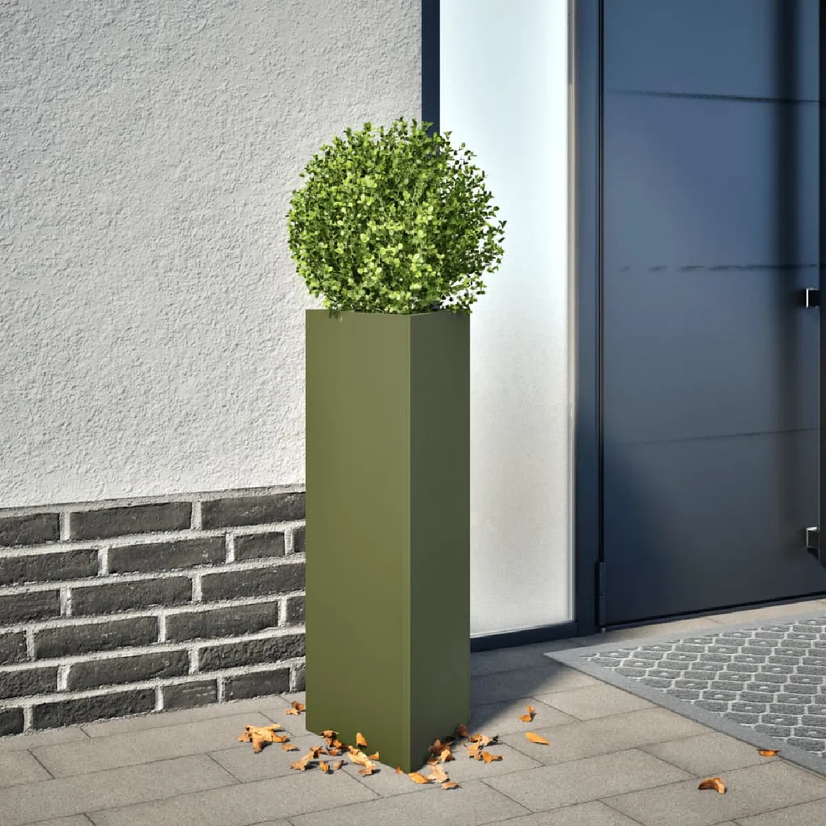 Vidaxl Verte Jardinière Triangulaire Acier