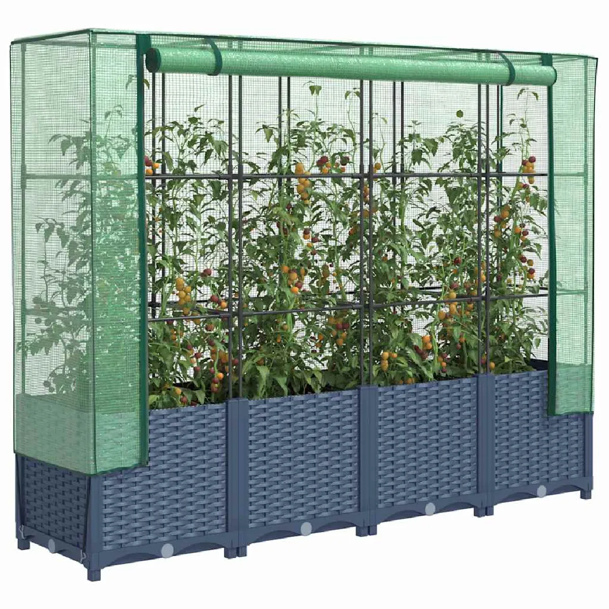 vidaXL Jardinière surélevée Rotin 160 cm - vue 2