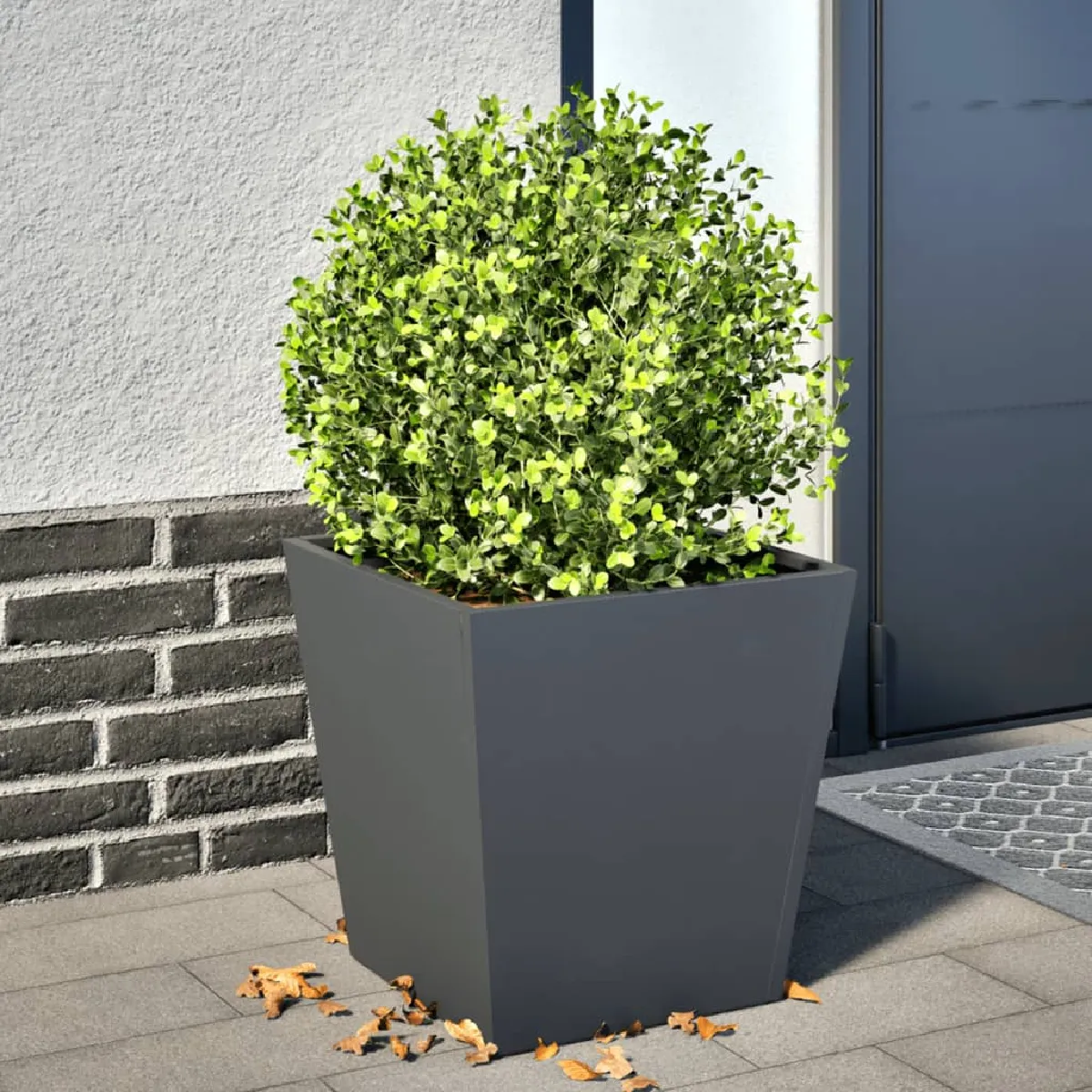 Vidaxl Gris Jardinière Anthracite 40X40x40 Cm Acier, Jardinière D'extérieur, Boîte À Fleurs, Boîte De Jardin, Jardinière De 851056 - Image 3