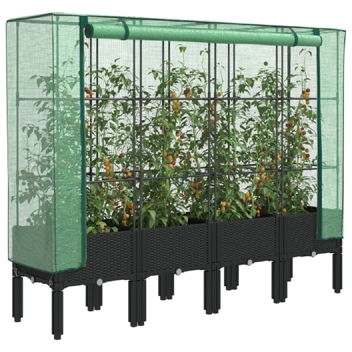 vidaXL Jardinière surélevée Rotin 160 cm - vue 3