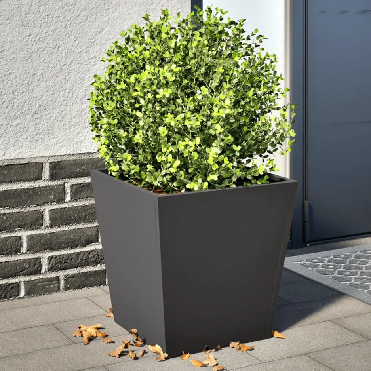 Vidaxl Noir Jardinières Acier 40X40