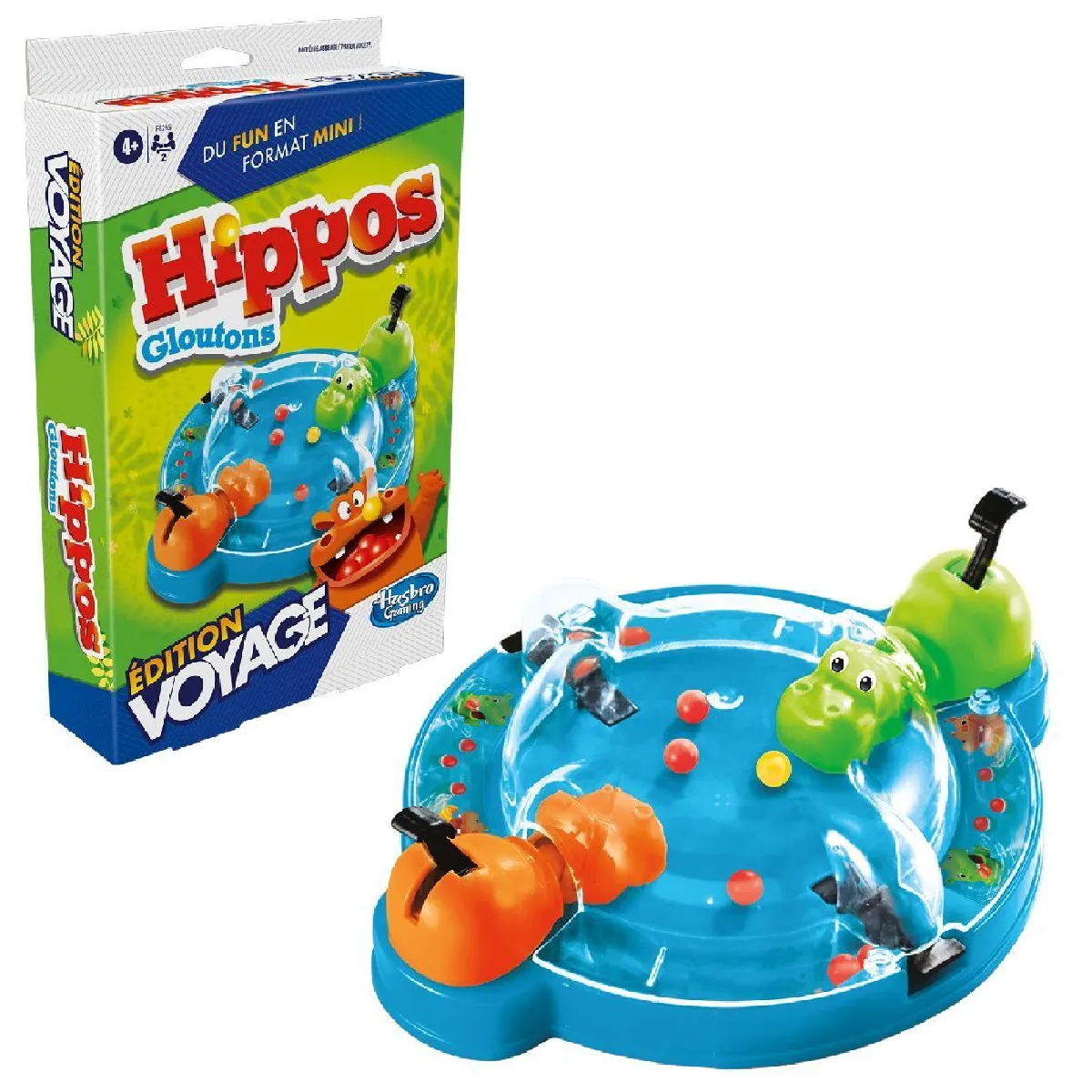 Jeu Hippos gloutons édition Voyage jeu portable pour 2 joueurs jeu de voyage pour enfants inclut 2 hippopotames - vue 2