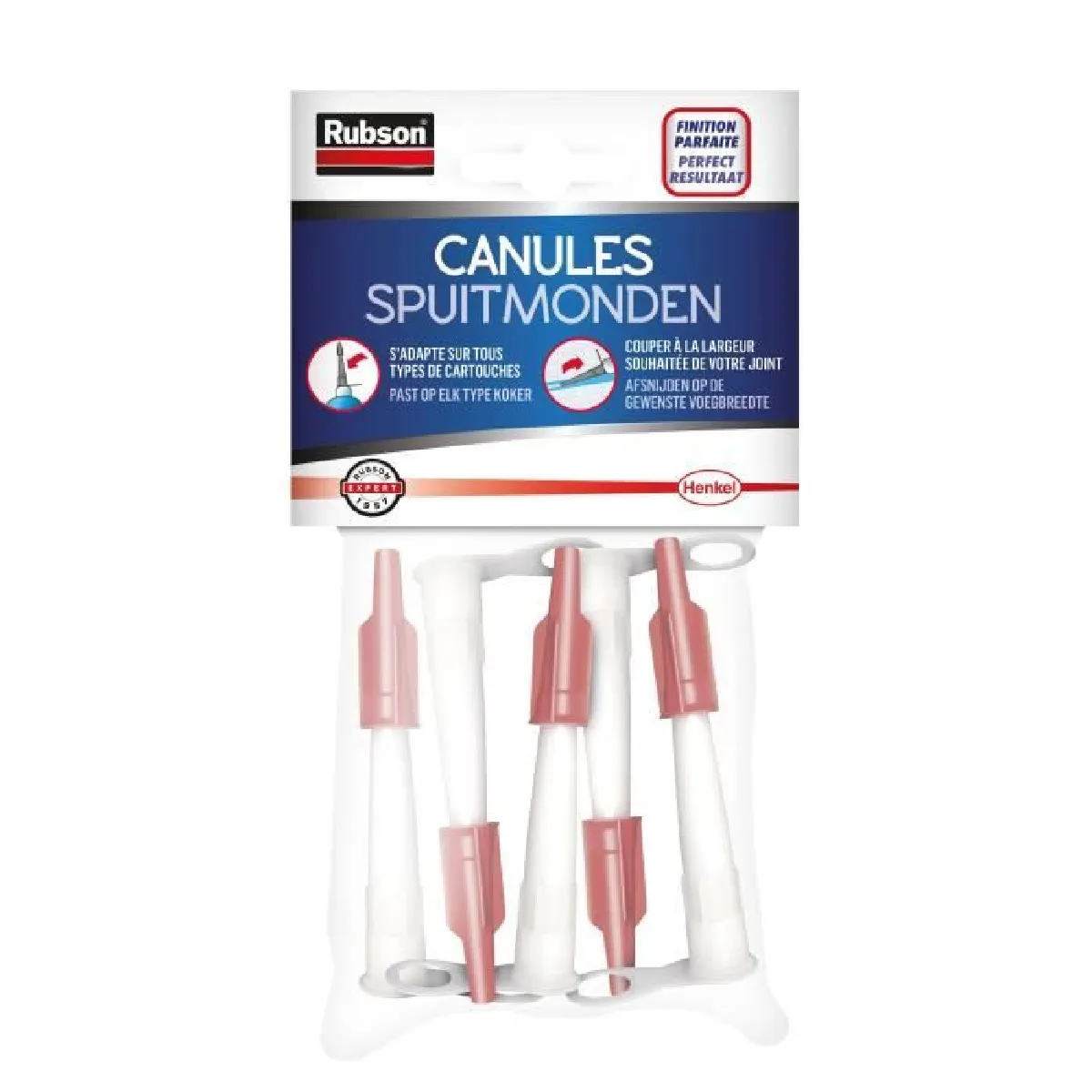 Rubson Canules De Remplacement Pour Cartouches De Mastic - Lot De 5