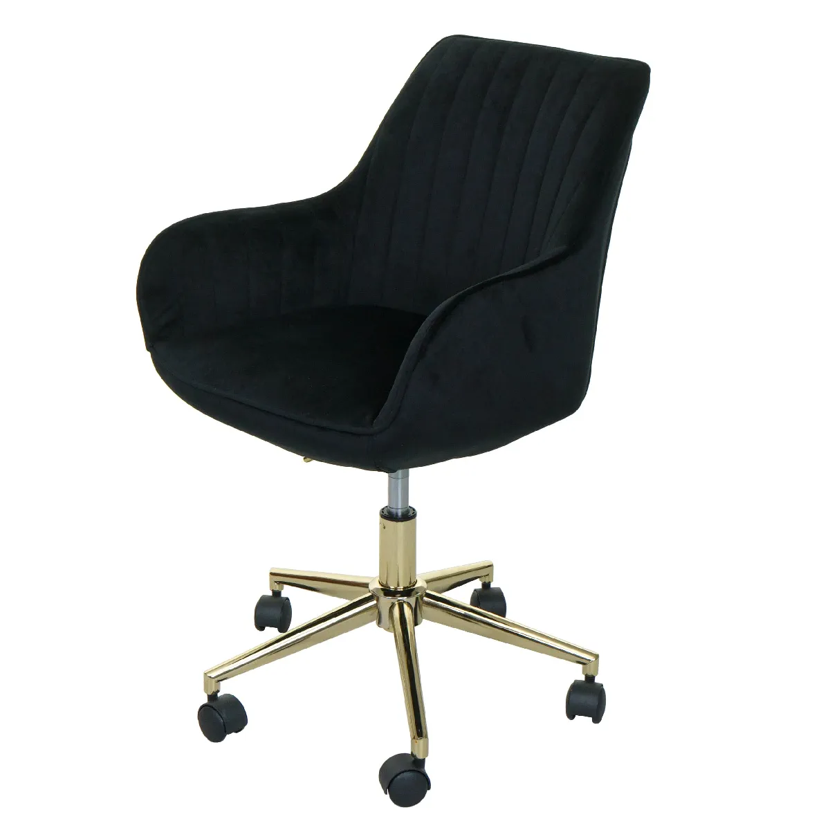 Decoshop26 fauteuil de bureau pivotant - Noir Decoshop26 fauteuil de bureau pivotant - Noir