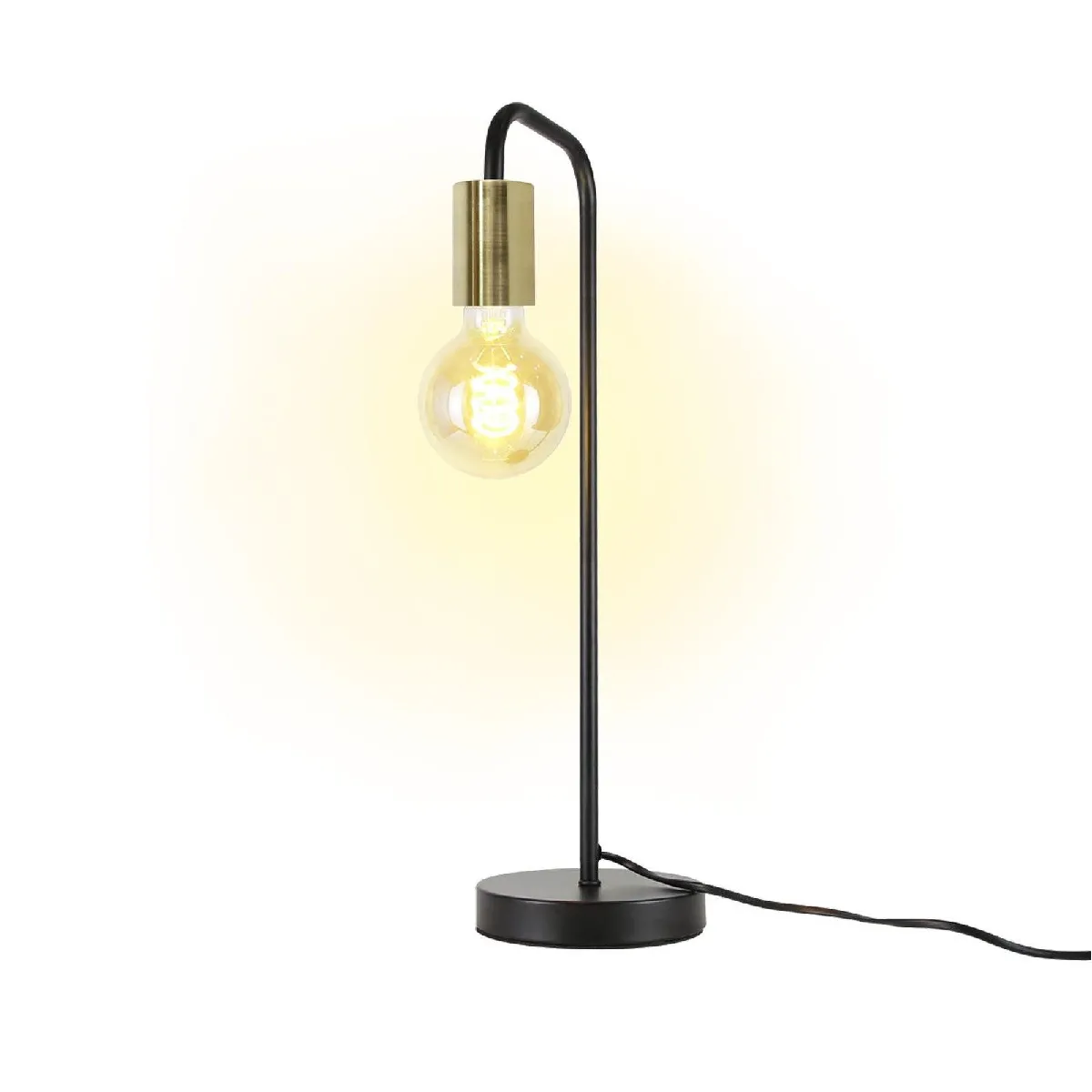 Nettlife Lampe de chevet industrielle - Noir