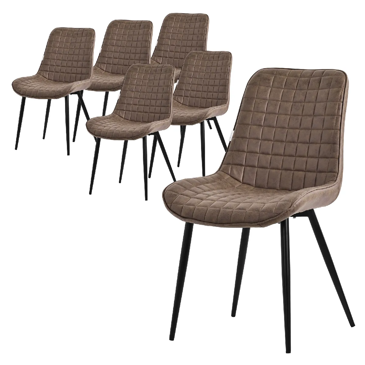 Ml-Design Marron Lot De 6 Simili