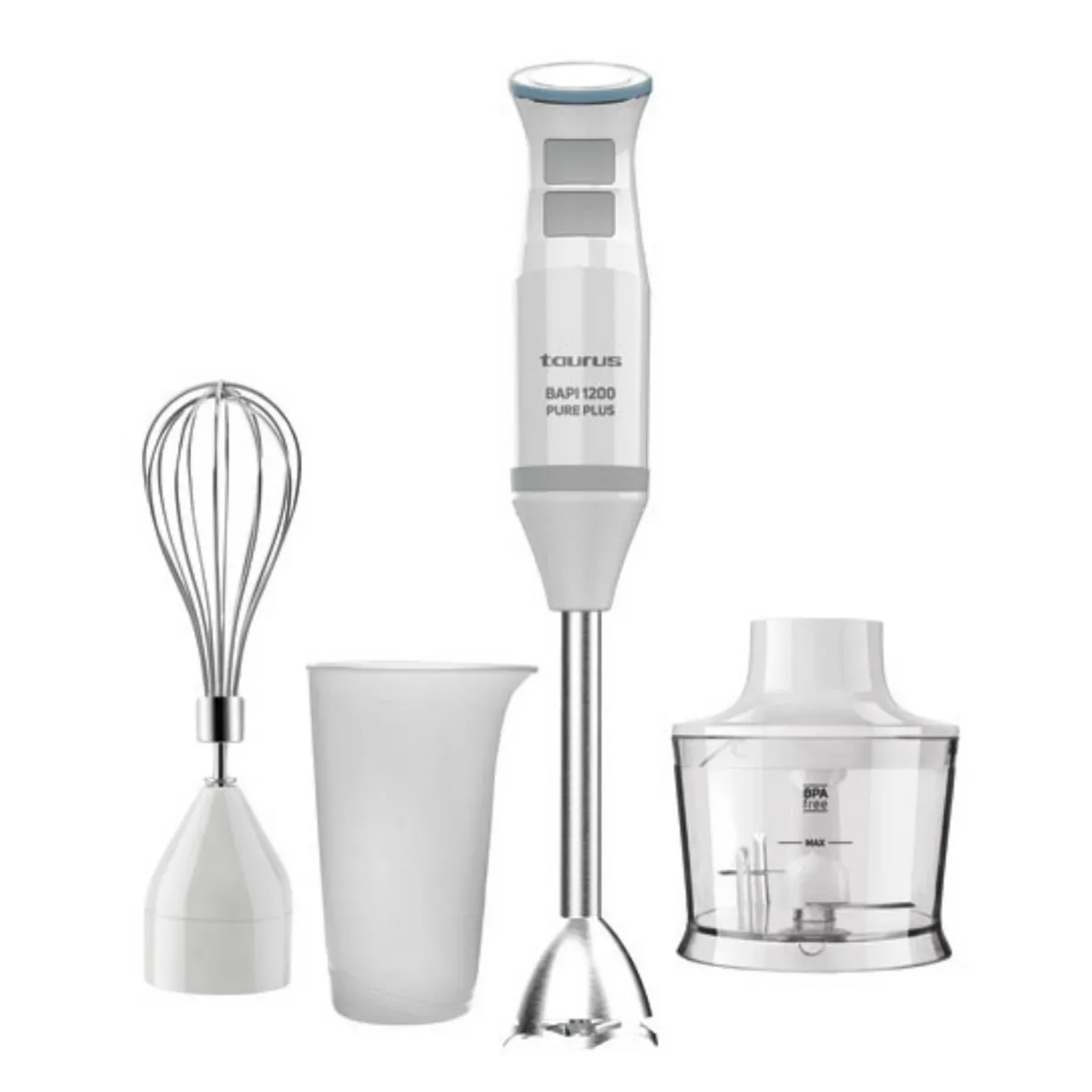 Taurus Blanc/Gris Mixeur Plongeant Bapi 1200 Pure Plus 1200 W Et - Neuf - Image 4