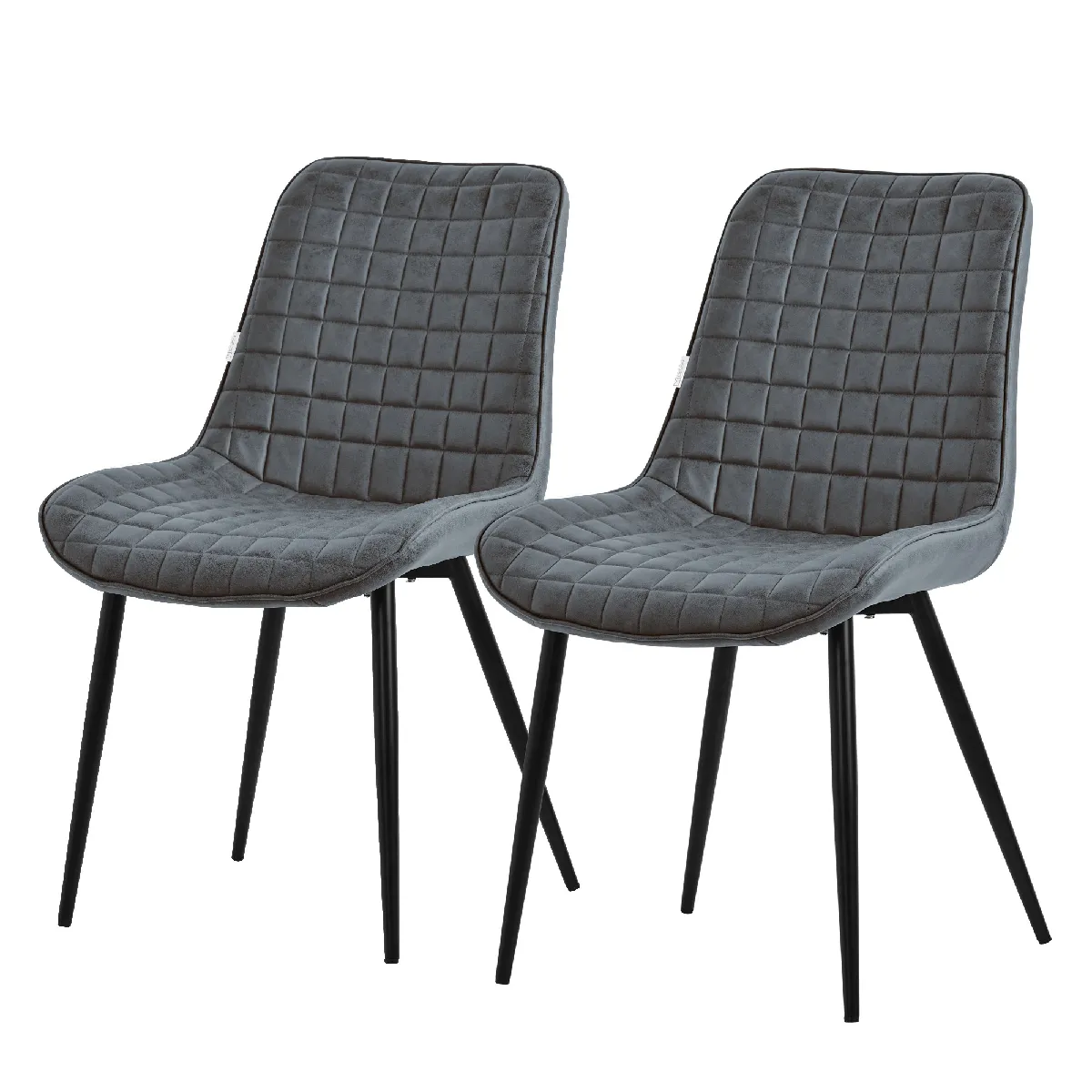 Ml-Design Noir Lot De 2 Chaises