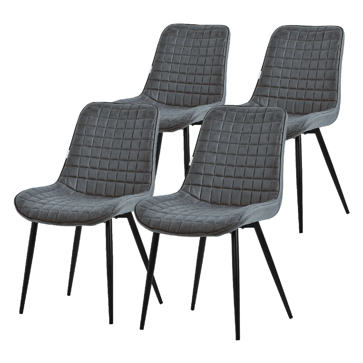Ml-Design Chaises Set De 4 - Anthracite