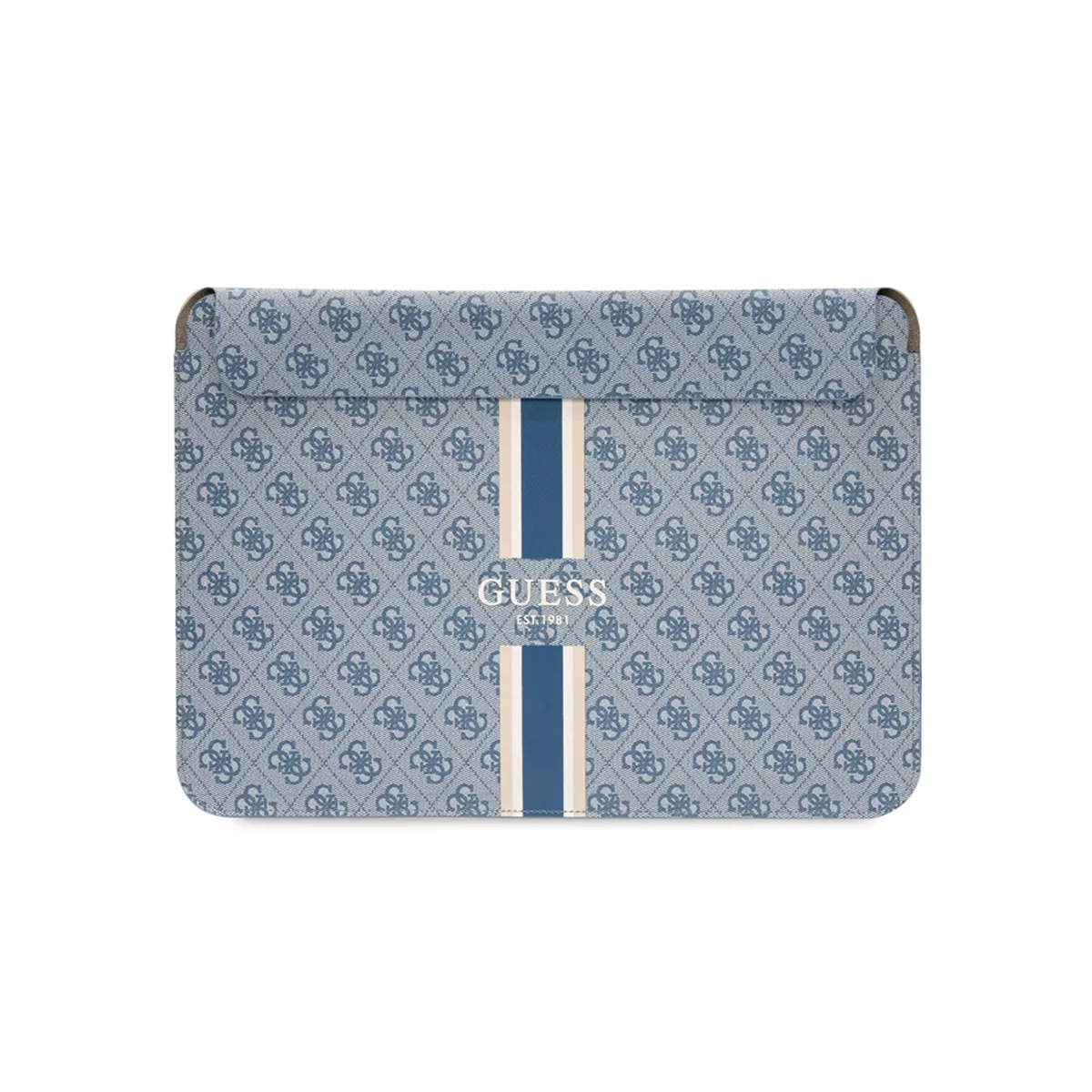 Guess Bleu Housse Magnétique Pour Ordinateur 16 Pouces Imprimé 4G Modèle Stripe - Image 3