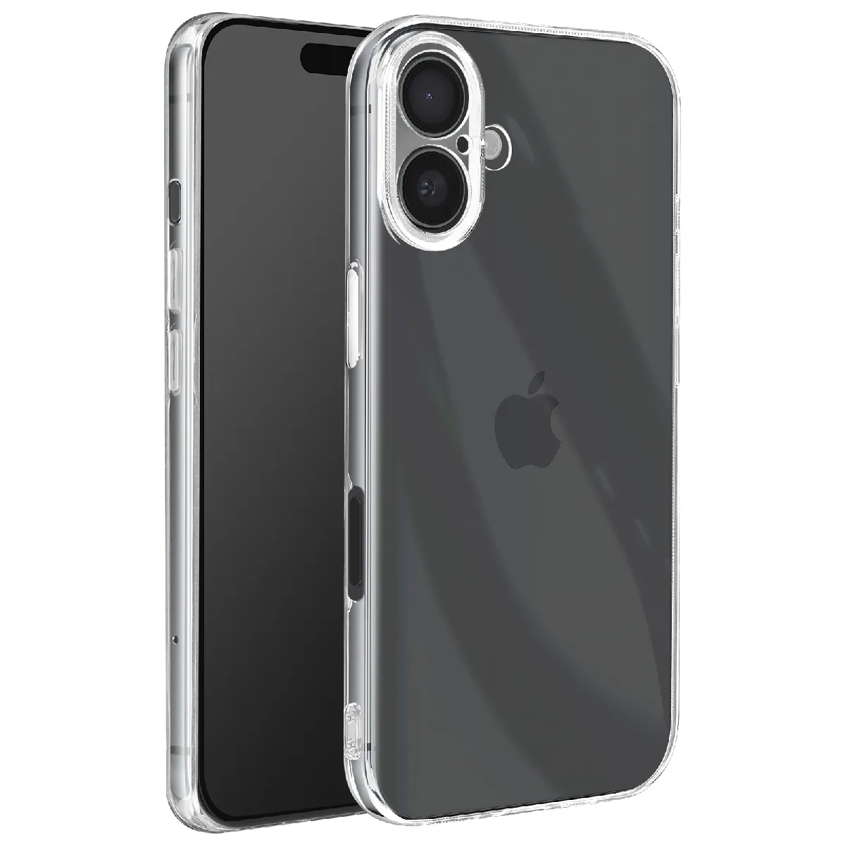 Avizar Coque Pour Iphone 16 Silicone Souple Design Fin Léger Transparent