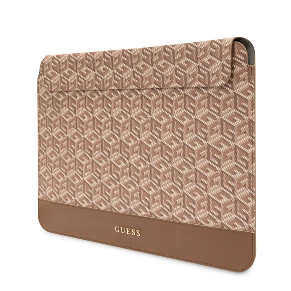 Guess Marron Housse Magnétique Pour Ordinateur 13 / 14 Pouces Modèle G Cube