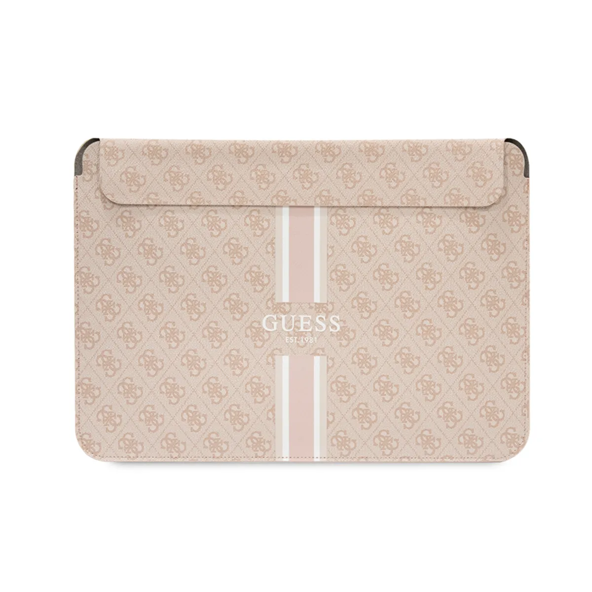 Guess Rose Housse Magnétique Pour Ordinateur 13 / 14 Pouces Imprimé 4G Modèle Stripe