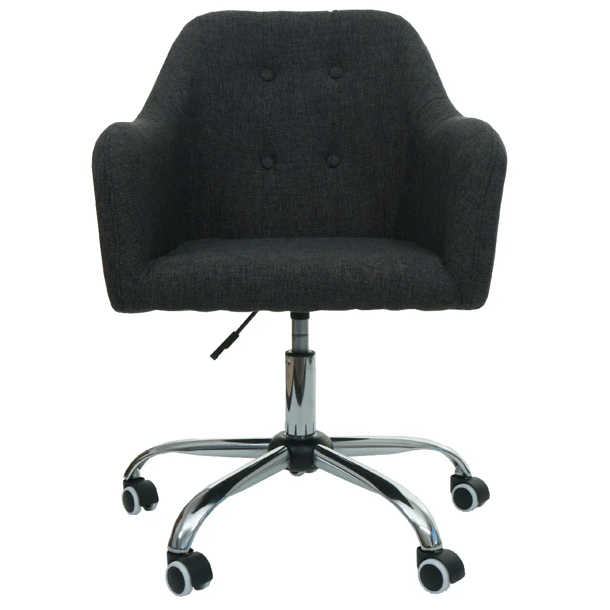 Decoshop26 Chaise de bureau pivotante - Gris foncé