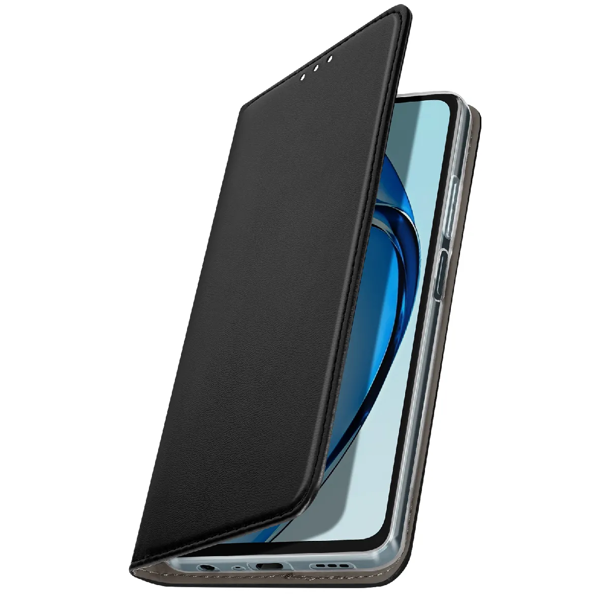 Avizar Noir Étui Pour Oppo A60 Clapet Porte-Carte Magnétique