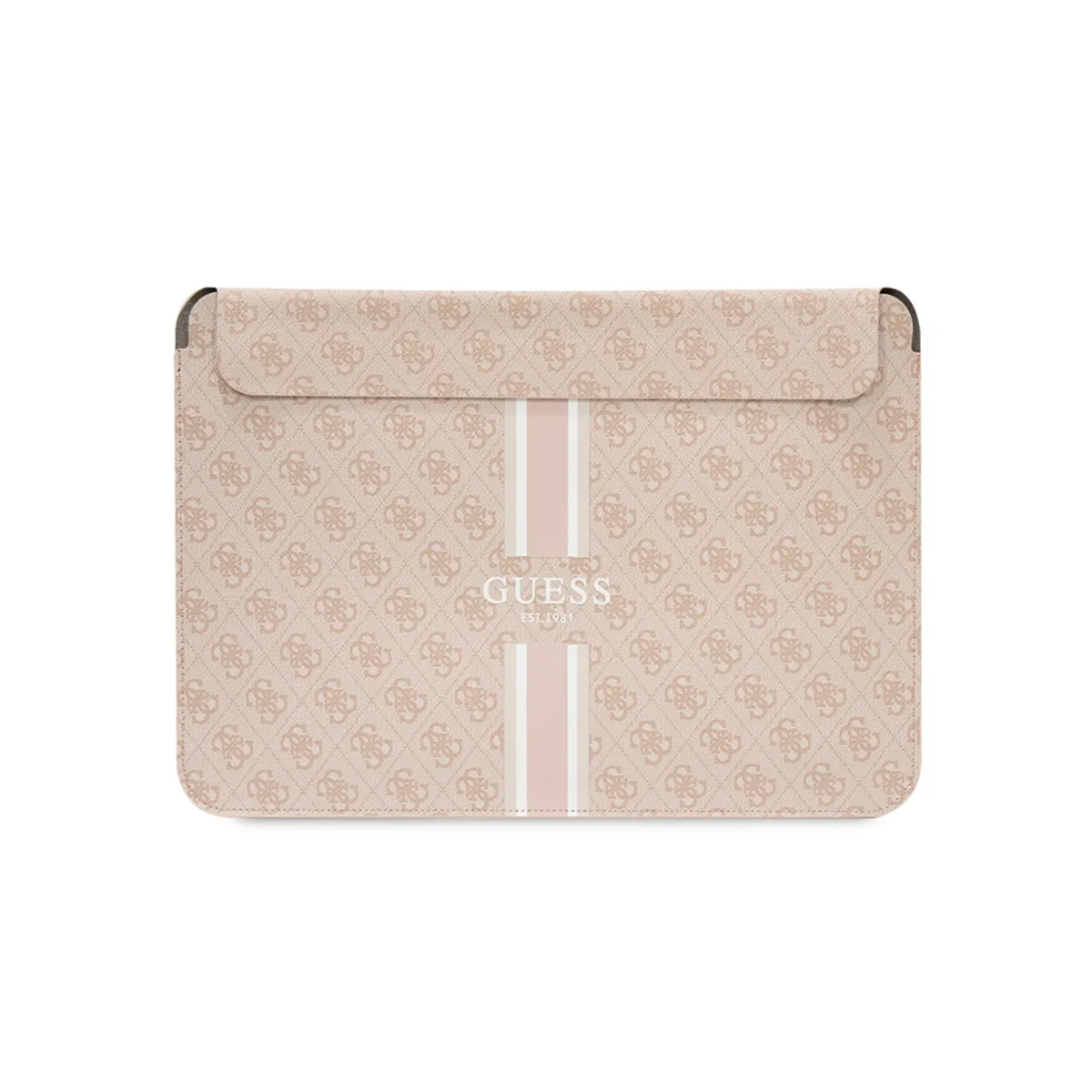 Guess Rose Housse Magnétique Pour Ordinateur 16 Pouces Imprimé 4G Modèle Stripe