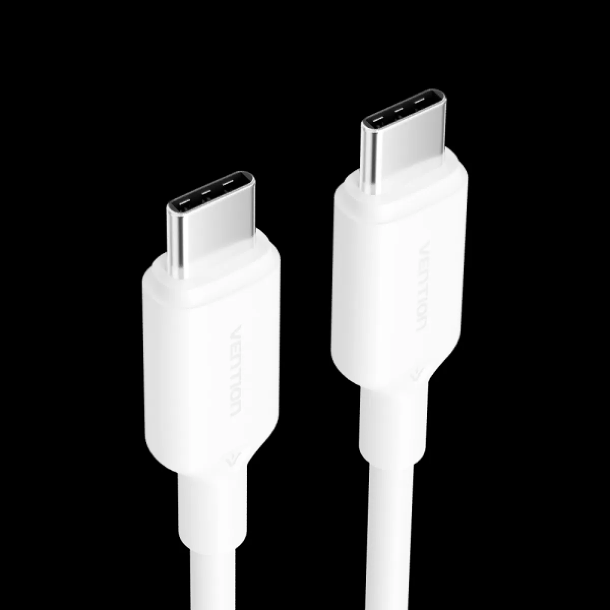 Câble Vention USB-C 2.0 3 A mâle-mâle 60 W 480 Mbps 2 m Blanc - Image 2